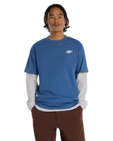 The New Balance Mens Numeric Small Logo T-Shirt in Magic Blue