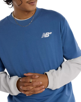 The New Balance Mens Numeric Small Logo T-Shirt in Magic Blue