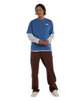 The New Balance Mens Numeric Small Logo T-Shirt in Magic Blue