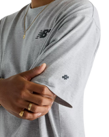 The New Balance Mens Numeric Small Logo T-Shirt in Athletic Grey