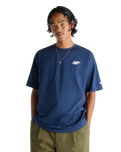 The New Balance Mens Numeric Small Logo T-Shirt in Navy