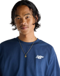 The New Balance Mens Numeric Small Logo T-Shirt in Navy
