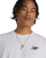 The New Balance Mens Numeric Small Logo T-Shirt in White