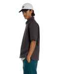Numeric Button Up Shirt in Faded Black
