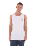 The Hurley Mens Printing Press Berjim Vest in White