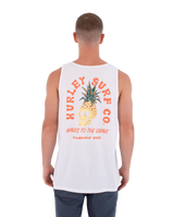 The Hurley Mens Printing Press Berjim Vest in White