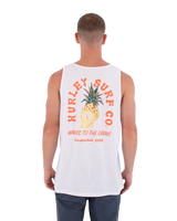 The Hurley Mens Printing Press Berjim Vest in White