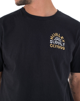 The Hurley Mens Orangic Militia T-Shirt in Black