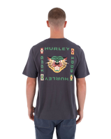 The Hurley Mens Printing Press Bolud T-Shirt in Dark Stone Grey