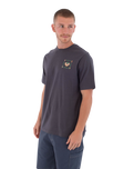 The Hurley Mens Printing Press Bolud T-Shirt in Dark Stone Grey