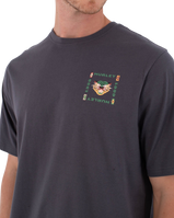 The Hurley Mens Printing Press Bolud T-Shirt in Dark Stone Grey