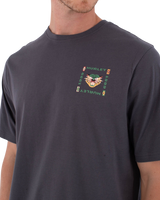 The Hurley Mens Printing Press Bolud T-Shirt in Dark Stone Grey