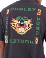 The Hurley Mens Printing Press Bolud T-Shirt in Dark Stone Grey