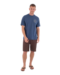 The Hurley Mens Printing Press Cordob T-Shirt in Grey Teal