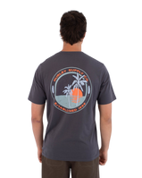 The Hurley Mens Printing Press Enjoy T-Shirt in Dark Stone Grey