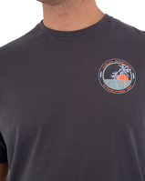 The Hurley Mens Printing Press Enjoy T-Shirt in Dark Stone Grey
