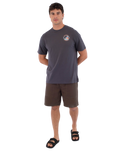 The Hurley Mens Printing Press Enjoy T-Shirt in Dark Stone Grey