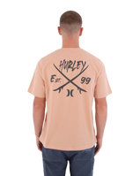 The Hurley Mens Printing Press Evy T-Shirt in Beach Clay