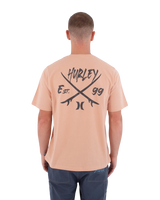 The Hurley Mens Printing Press Evy T-Shirt in Beach Clay