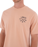 The Hurley Mens Printing Press Evy T-Shirt in Beach Clay