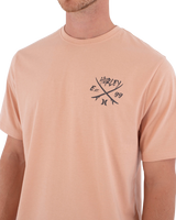 The Hurley Mens Printing Press Evy T-Shirt in Beach Clay