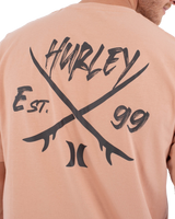 The Hurley Mens Printing Press Evy T-Shirt in Beach Clay