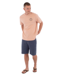 The Hurley Mens Printing Press Evy T-Shirt in Beach Clay
