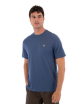 The Hurley Mens Printing Press Icon Circle T-Shirt in Grey Teal