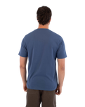 The Hurley Mens Printing Press Icon Circle T-Shirt in Grey Teal