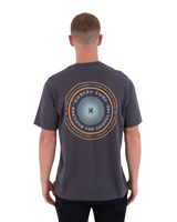 The Hurley Mens Printing Press Pinheiros T-Shirt in Dark Stone Grey