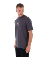 The Hurley Mens Printing Press Pinheiros T-Shirt in Dark Stone Grey