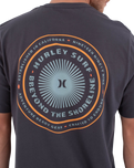 The Hurley Mens Printing Press Pinheiros T-Shirt in Dark Stone Grey