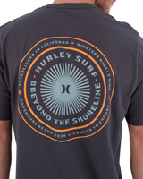 The Hurley Mens Printing Press Pinheiros T-Shirt in Dark Stone Grey