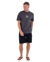 The Hurley Mens Printing Press Pinheiros T-Shirt in Dark Stone Grey