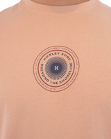 The Hurley Mens Printing Press Pinheiros T-Shirt in Beach Clay