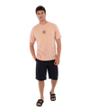 The Hurley Mens Printing Press Pinheiros T-Shirt in Beach Clay