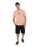 The Hurley Mens Printing Press Pinheiros T-Shirt in Beach Clay
