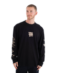 The Hurley Mens Trip Long Sleeve T-Shirt in Black