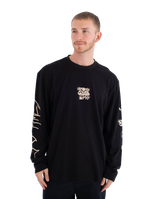 The Hurley Mens Trip Long Sleeve T-Shirt in Black