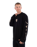The Hurley Mens Trip Long Sleeve T-Shirt in Black