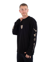 The Hurley Mens Trip Long Sleeve T-Shirt in Black