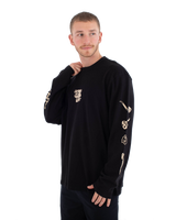 The Hurley Mens Trip Long Sleeve T-Shirt in Black