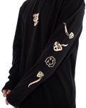 The Hurley Mens Trip Long Sleeve T-Shirt in Black