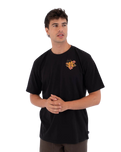 The Hurley Mens Tattoo Trudy Skull T-Shirt in Black