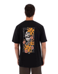 The Hurley Mens Tattoo Trudy Skull T-Shirt in Black