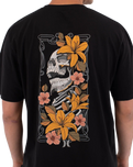 The Hurley Mens Tattoo Trudy Skull T-Shirt in Black