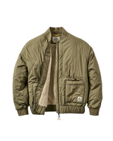 The Passenger Womens Lucia Bomber Jacket in Dusty Olive