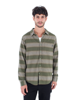 The Hurley Mens Portland Organic Flannel Shirt in Malverde