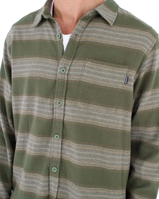 The Hurley Mens Portland Organic Flannel Shirt in Malverde