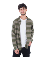The Hurley Mens Portland Organic Flannel Shirt in Malverde
